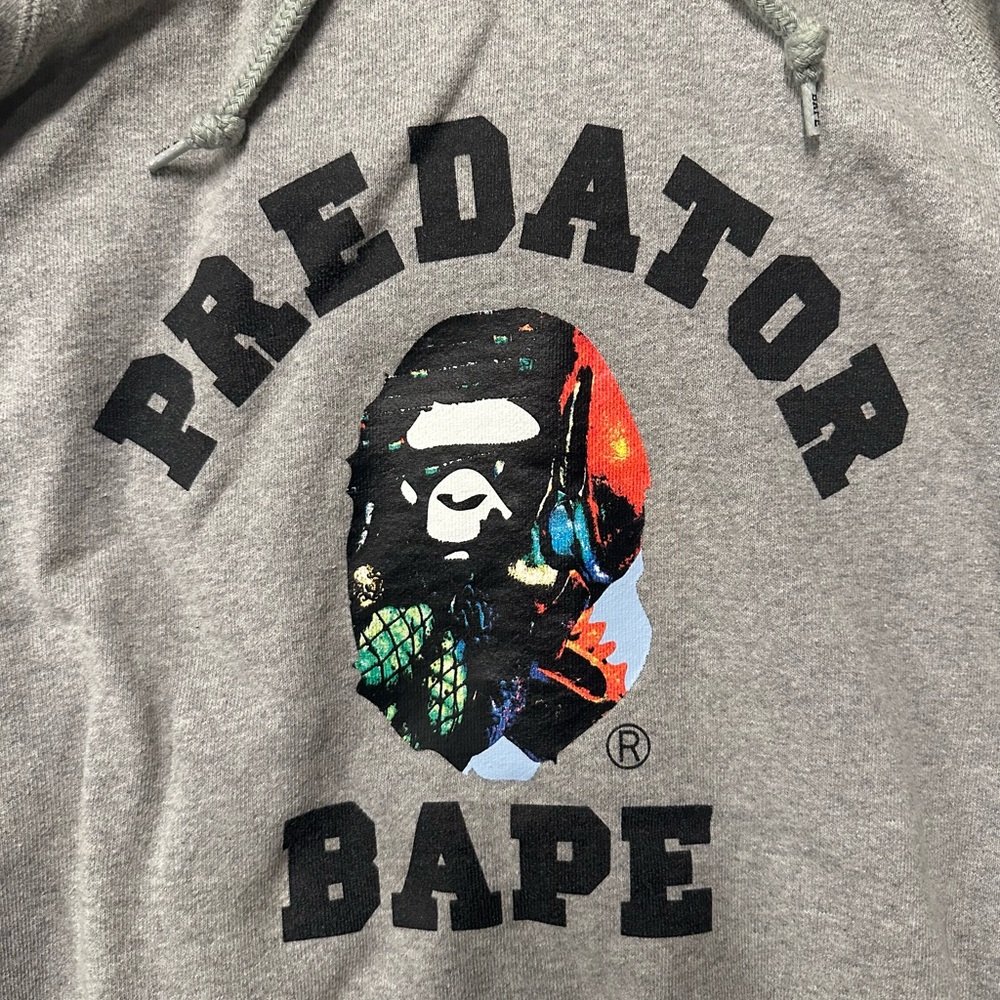 Bape x Predator Gray and Camouflage Hoodie size L (used) - Picture 2 of 15